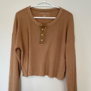 American Eagle waffle tee